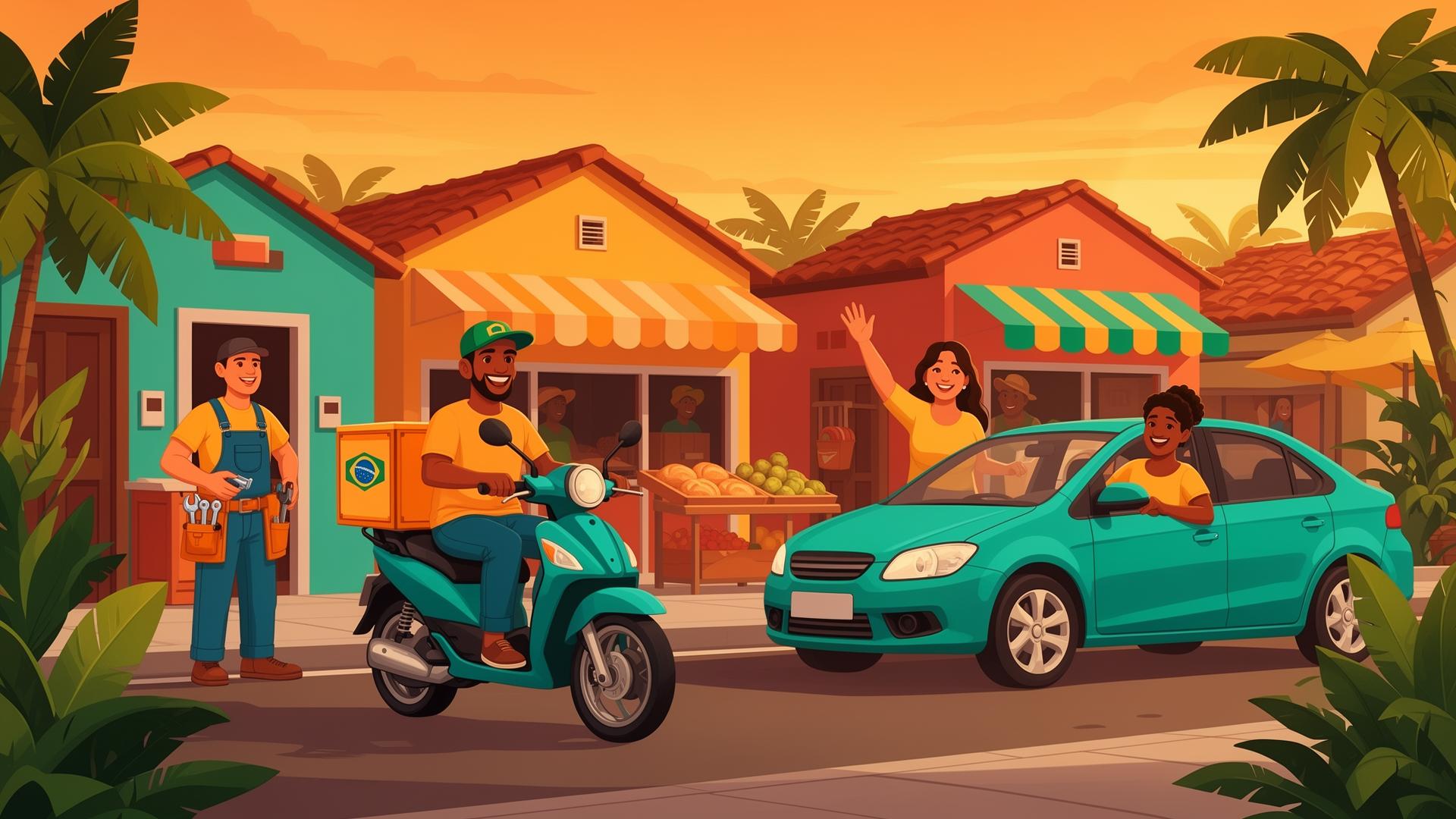 Comunidade do bairro: prestadores, comerciantes e motoristas conectados